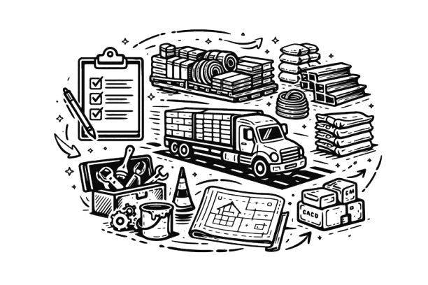 Logistics and nationwide delivery service illustration